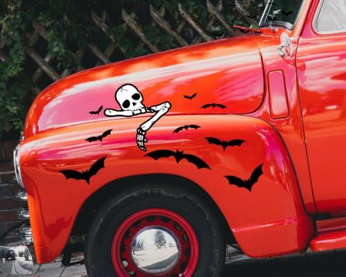 FLFK Peel and Stick Weatherproof Car Decals Skeleton Wall Stickers