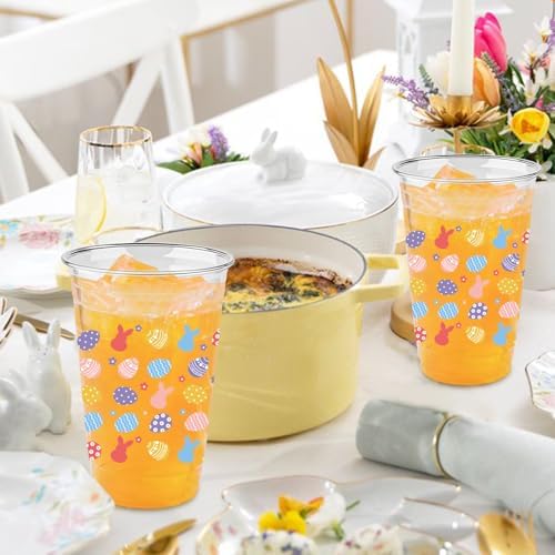 60 Pcs Easter Cups – 16 oz Plastic Disposable Cups