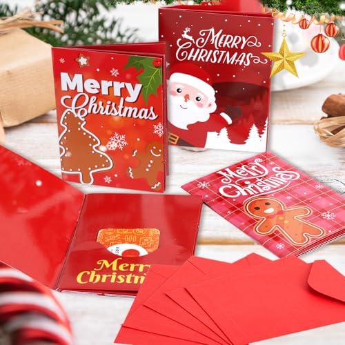 6 Set/30 Slots Christmas Gift Card Booklet with Envelopes
