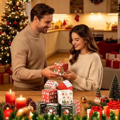 24 Christmas Advent Calendar Boxes to Fill for Adults Kids | Empty Advent Calendar, Countdown to Christmas Goody Treat Gift Boxes