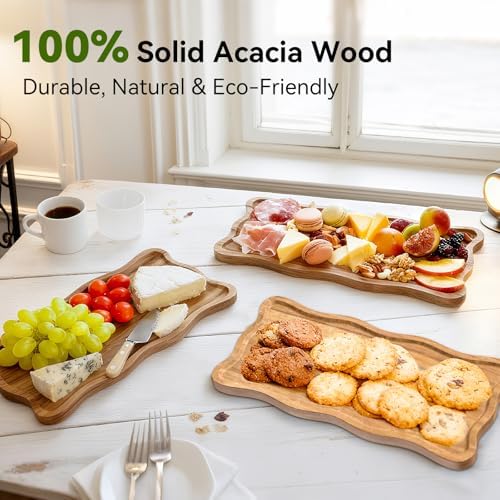 Acacia Wood 3 Tier Cupcake Stand, Serving Tray for Party, Foldable Dessert Table Display Set, Tiered Tray Decor for Party, Birthday, Wedding, Christmas