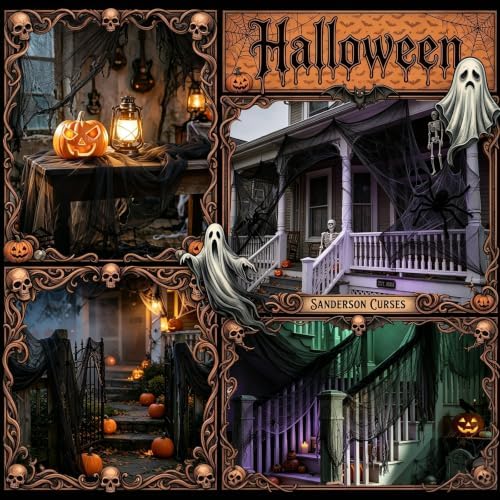 6 Pack Creepy Cloth 30 x 72 Inch, Spooky Halloween Polyester Decorations Scary Gauze Cloth Doorways Indoor Halloween Decorations Outdoor Yard Home Wall Decor