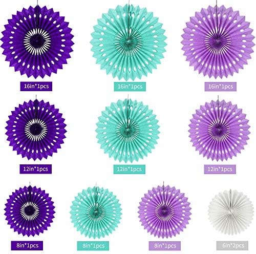 BEISHIDA Honeycomb Round Paper Fan Lavender Purple Hanging Party Decoration