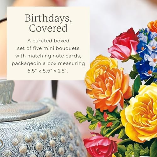 FreshCut Paper Mini Birthday Blooms Boxed Set of 5