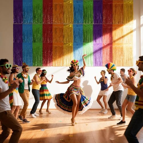 Fiesta Party Decorations - 2 Pack Cinco De Mayo Fringe Streamers,10 FT