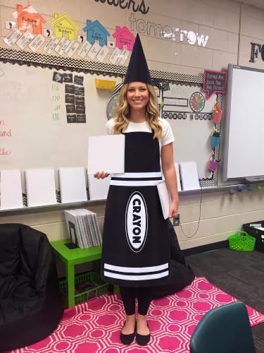 Teenyyou Crayon Costume with Apron and Cone Hat Adult