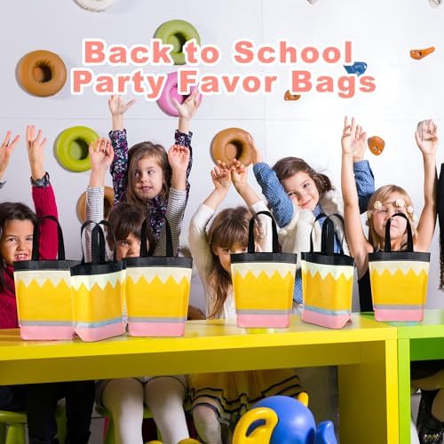 Hosuly 24 Pcs Back to School Gift Bags Pencil Tote Bags Bulk