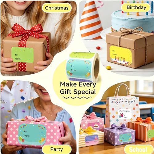 Happy Birthday Present Stickers Happy Birthday to from Gift Labels Party