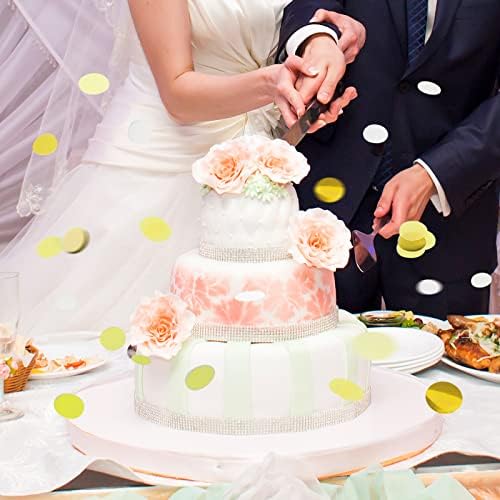 VCOSTORE Gold and Yellow Round Tissue Confetti for Baby Shower Wedding Decor