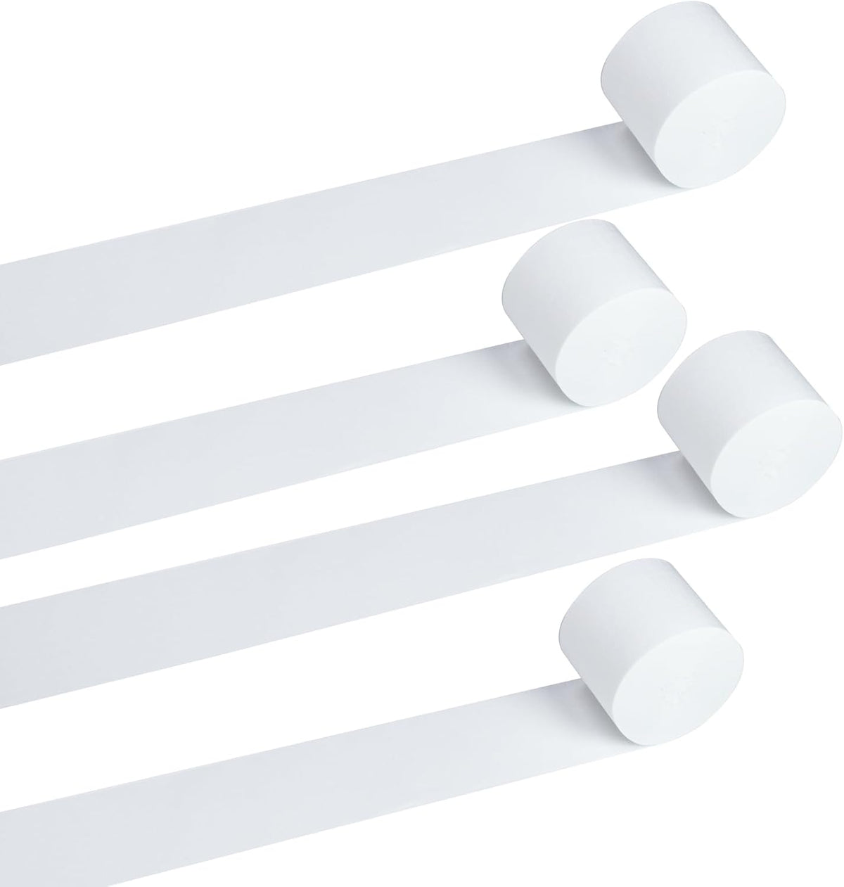 FOONEA Crepe Paper Streamers - 4 Rolls 329ft White Crepe Paper for Party, Wedding, Birthday & Baby Shower Decorations