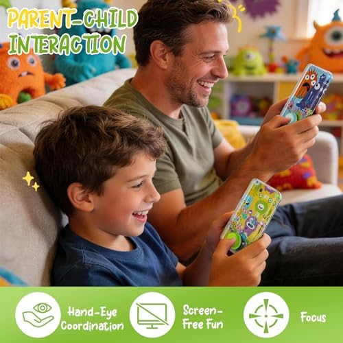 Cleboen 12 Pack Handheld Water Games for Kids, Water Ring Toss Handheld Games Monster Party Favors Goodie Bag Stuffers Classroom Rewards for Boys Girls, Stress-Relief Car Games Travel Toys for Kids