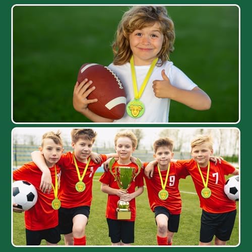 AmazingSpark 60 Pcs Goat Award Medals, 2 Inch Rubber Medals Bulk Winner Encourage Team Participation for Kids Adults Trophy Award Prize Gift Competitions Graduation Party