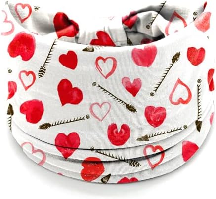 IDDFEVE 4Pcs Valentine's Day Headbands for Women - Red & White Heart with An Arrow Holiday Hair Bands, Pink Love Festive Present Hair Accessories