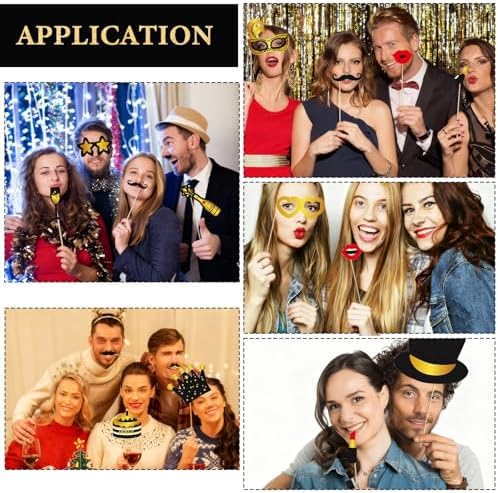 Birthday Inflatable Photo Booth Frame, 30PCS Black Gold Photo Booth Props, Inflatable Selfie Frame Cheer to 18 20 30 40 50 60 70 Years Old Decor Supplies for Men Women Boys Girls