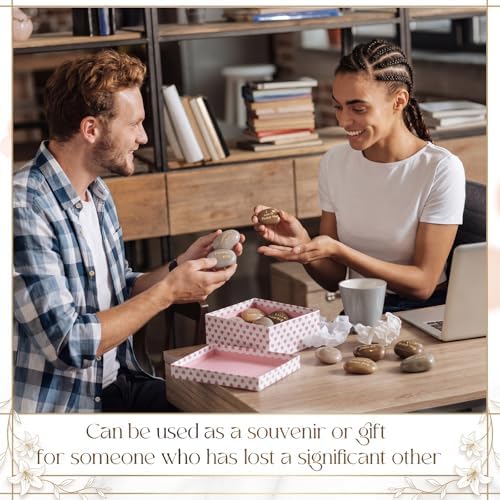 Yuntau 30 Pcs Pocket Hug Stone 1.97 Inch a Little Pocket Hug Gifts Engraved Stones for Men Women Boyfriend Girlfriend Son Daughter Cancer Patients Commemorative Gift