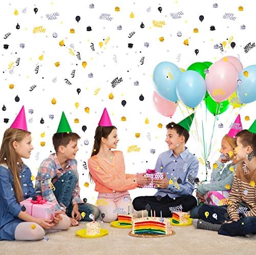WILLBOND 3000 Pcs Birthday Confetti Metallic Foil Party Decorations,None (Pack of 5)