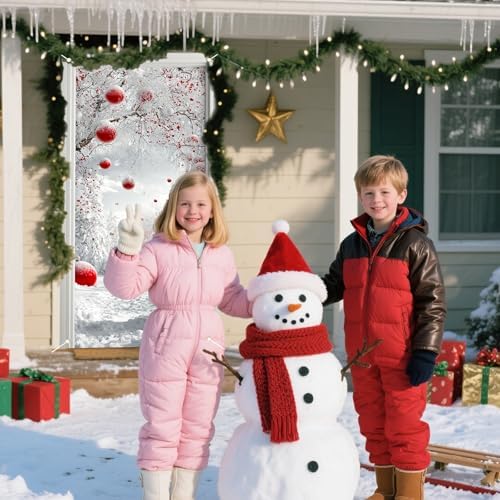 Nuxovilar Christmas Door Banner Polyester 35x70 Inches