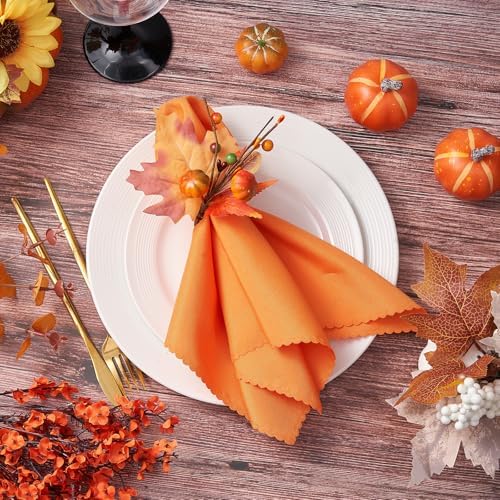 Fall Thanksgiving Napkins and Napkin Rings, Thanksgiving Table Decorations