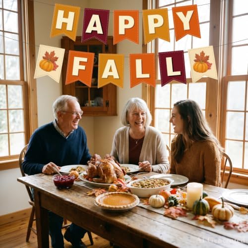 Happy Fall Banner Fall Decorations for Home Indoor Outdoor