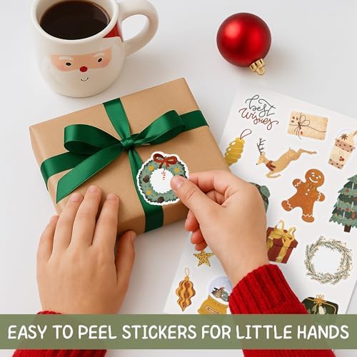 Fun Christmas Stickers for Kids - Large Set of 400 Holiday Stickers