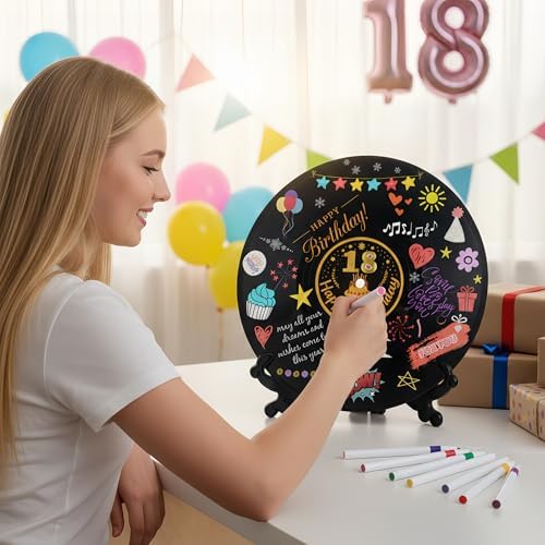 Vinyl Record Guest Book, Birthday Wedding Graduation Retirement Party Guest Book Alternative Party Favor Sign Poster 11.6" x 11.6"