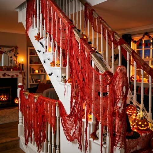 Tlswshsy 500'' x 39''Large Halloween Creepy Cloth, Spooky Gauze Decoration