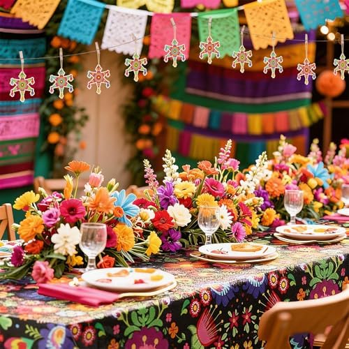 24PCS Wooden Cinco De Mayo Crafts Decorations Mexico Crafts for Kids Fiesta Party Ornaments to Paint, DIY Blank Unfinished Mexican Theme Carnival Cutouts for Tree Hanging Taco Birthday Party