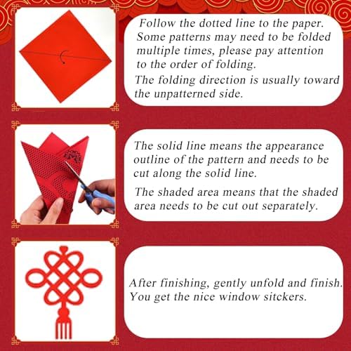 Ideal Swan 15 Styles 30Pcs Chinese New Year Window Stickers, Lunar New Year