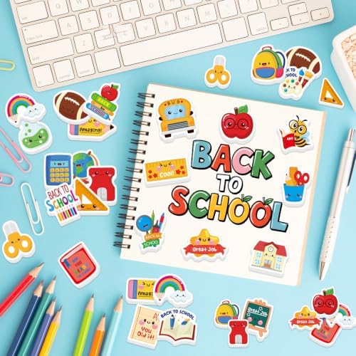 Welcome Back to School Foam Stickers, 300PCS Colorful Self-Adhesive First Day of School Stickers Campus Themed Foam Stickers for DIY Crafts Scrapbook Water Bottle Classroom Reward