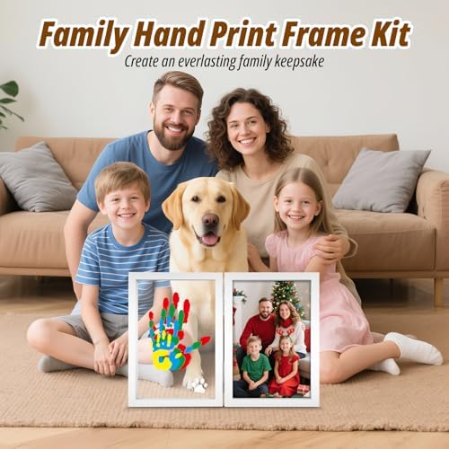 Sortnic Family Handprint Kit with Light for 4, DIY Baby First Halloween