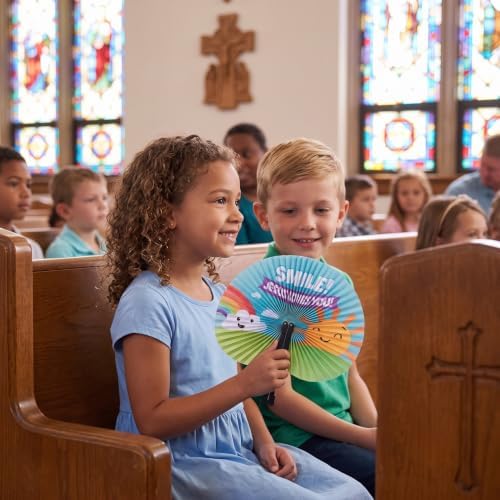 Church Fans in Bulk 24pk Handheld Foldable Paper Fans