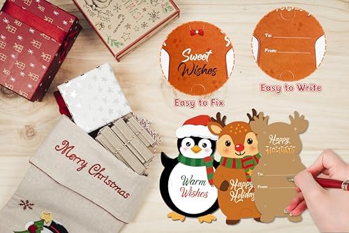 HEYINSHEN 12 Sets Xmas Gifts Card Holders with Envelopes Snowman Santa Gingerbread Man Money and Gift Card Sleeves Christmas Cash Holders Cute Cartoon Xmas Cash Gifts Holders Xmas Party Supplies