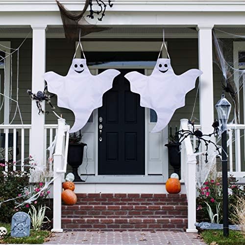 Skylety 2 Pcs 32 Inch Halloween Ghost Decoration Outdoor Hanging Windsock