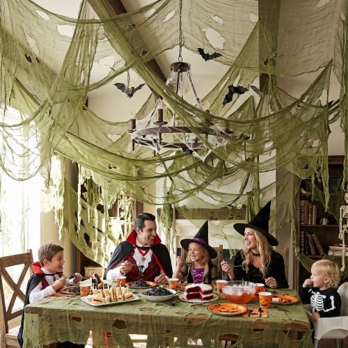 Tlswshsy 500'' x 39''Large Halloween Creepy Cloth, Spooky Gauze Decoration