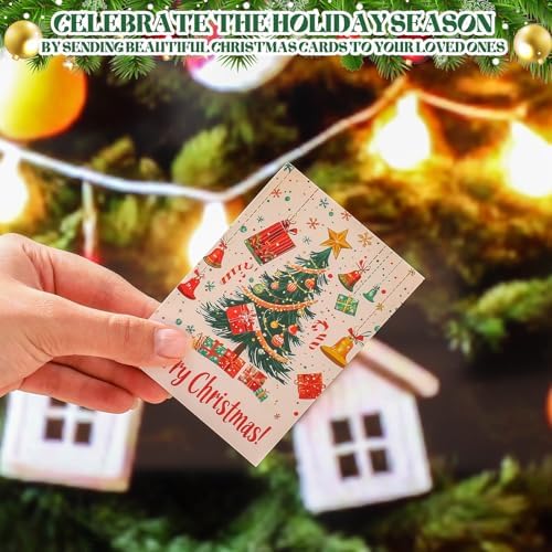 AmazingSpark 345 Set Christmas Cards with Envelopes Stickers,Classic