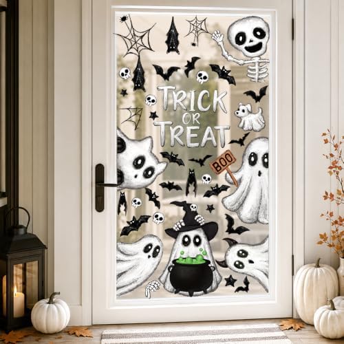 6 Sheets Halloween Window Clings Stickers Ghosts Decals Glass Decoration
