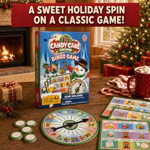 Masterpieces Family Games - Candy Cane Kingdom Christmas Bingo Game