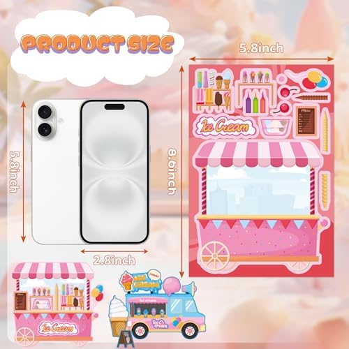 Ice Cream Party Favors Kids Toddlers 48 Sheets Ice Cream Stickers