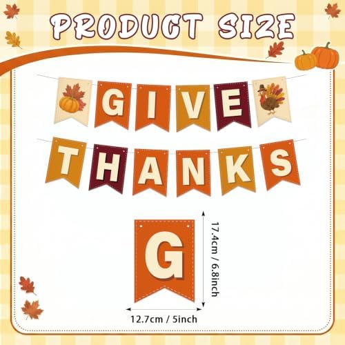 Thanksgiving Decorations Give Thanks Banner