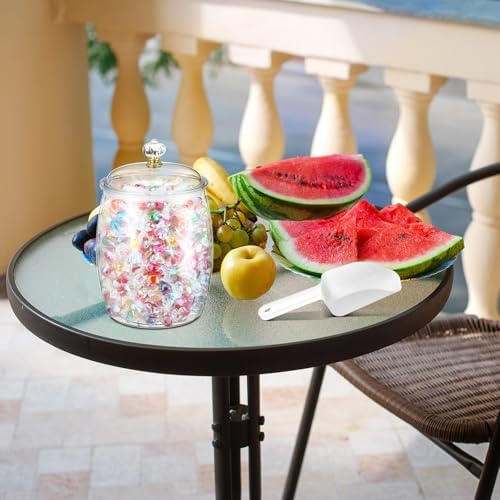 Nuogo Large Candy Jar with Lid Plastic Kitchen Storage,0.5 Gallon/64 Oz