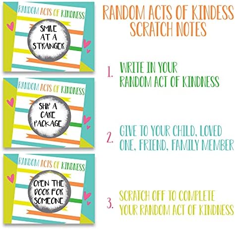 Make Your Own DIY Scratch Off ScratchNotes 20 Pack 3x4 Note Cards & Stickers Random Acts of Kindness