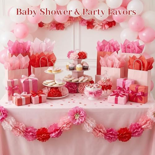 Shindel 120 Sheets Pink Tissue Paper, 20 X 14 inches