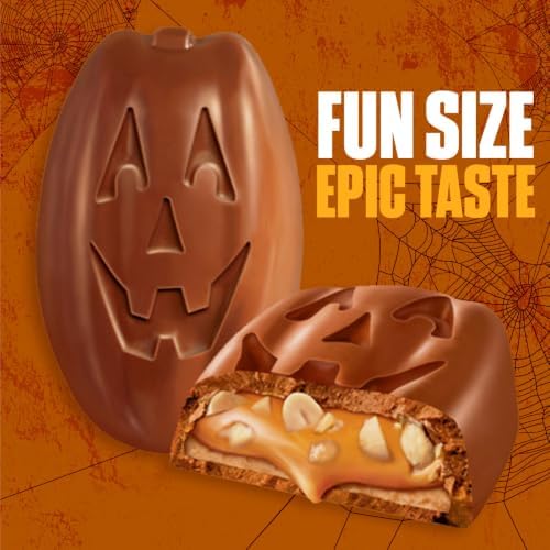 SNICKERS Pumpkins Milk Chocolate Fun Size Trick or Treat Individually Wrapped Halloween Candy, 5.5 Oz Candy Bag