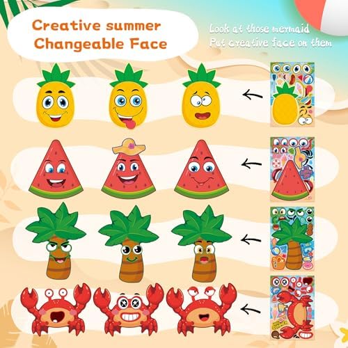 Summer Stickers 48 Sheets Summer Party Favors Crafts Kids Toddlers