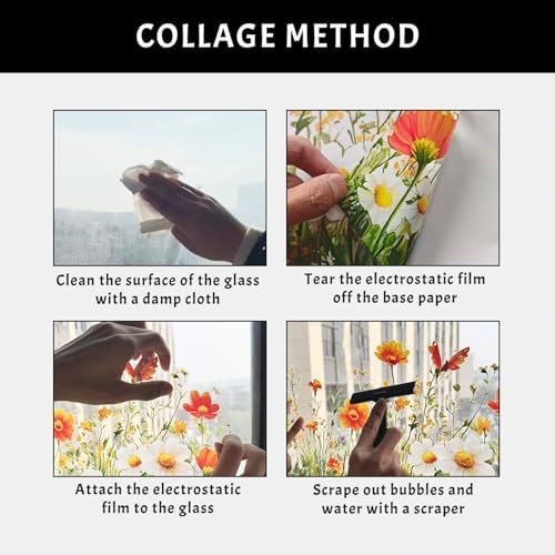 4 Sheets Static Cling Summer Lemon Window Clings 112 Pcs Cute Reusable PVC Window Stickers No Adhesive Removable Fruit Decals for Kitchen Glass Door Cabinet Refrigerator Home Decor