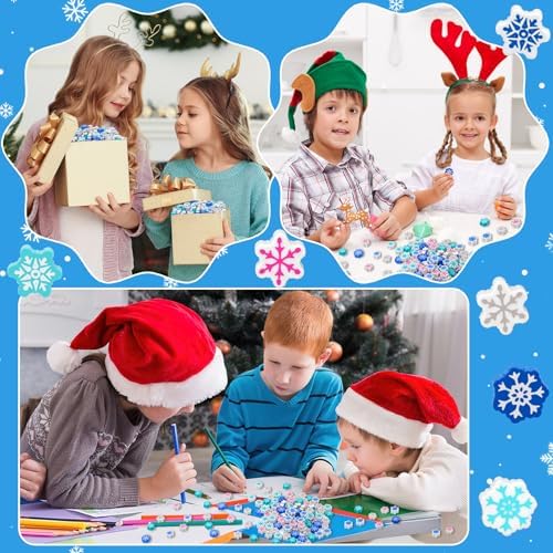 JUNEBRUSHS 150Pcs Snowflake Erasers, Cute Mini Christmas Pencil Erasers Novelty Winter Holiday Erasers for Classroom Rewards Prizes Winter Gifts Xmas Stocking Stuffers
