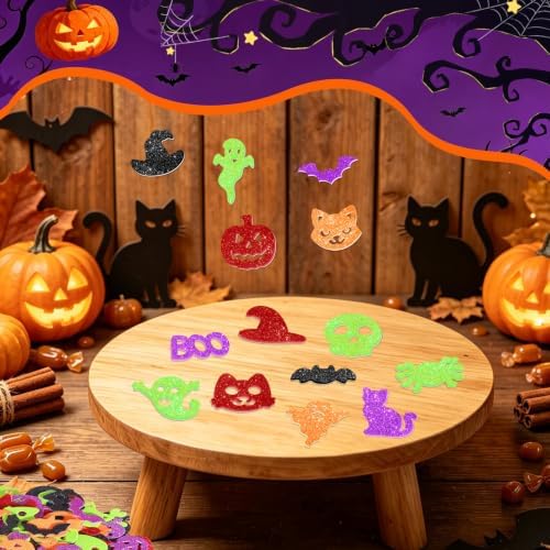 315Pcs Foam Stickers Glitter 3D Halloween Foam Pumpkin Sticker,Halloween