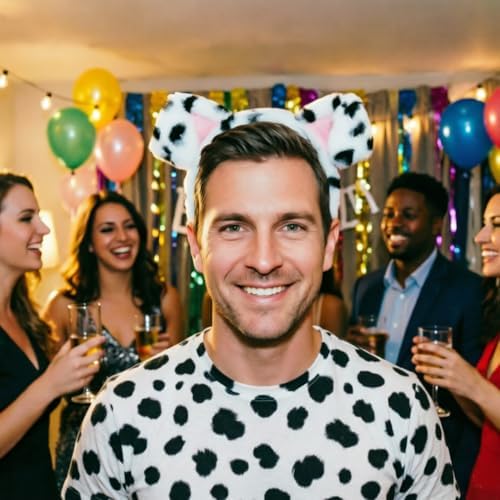 Plush Animal Ears and Horns Headband-Halloween Christmas Festival Theme Party Animal Cosplay Costume Headbands