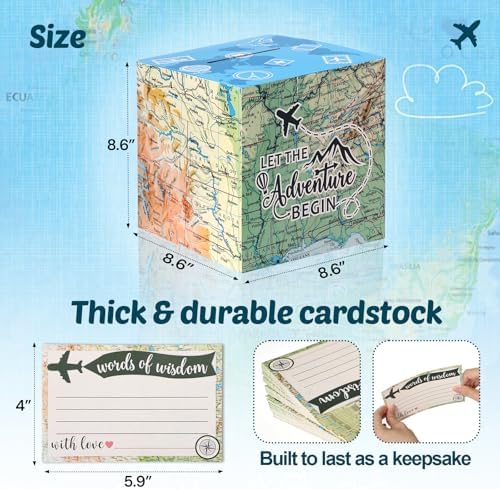 Yaaaaasss! 51Pcs Adventure Card Box Holder with Advice Cards, Party Decor