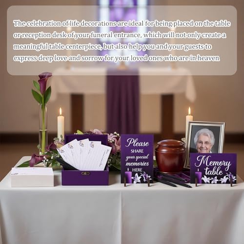 Gilprop 112 Pcs Share a Memory Cards for Celebration of Life, Lily